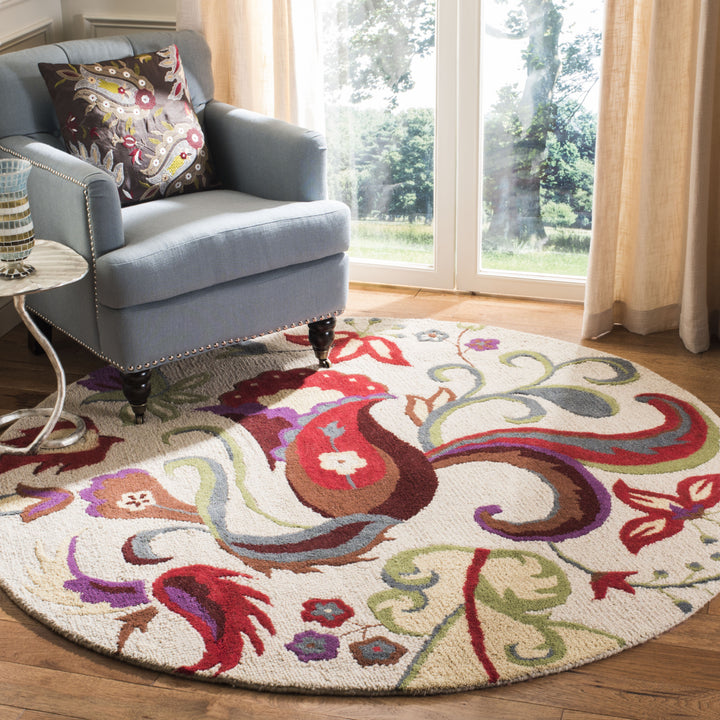 SAFAVIEH Blossom BLM680A Hand-hooked Beige / Multi Rug Image 2