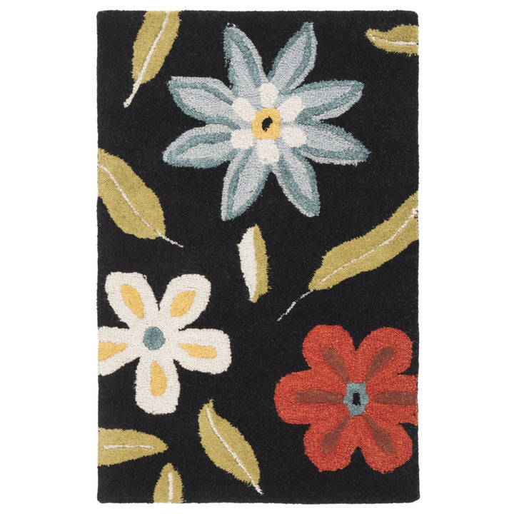 SAFAVIEH Blossom BLM678B Hand-hooked Black / Multi Rug Image 8