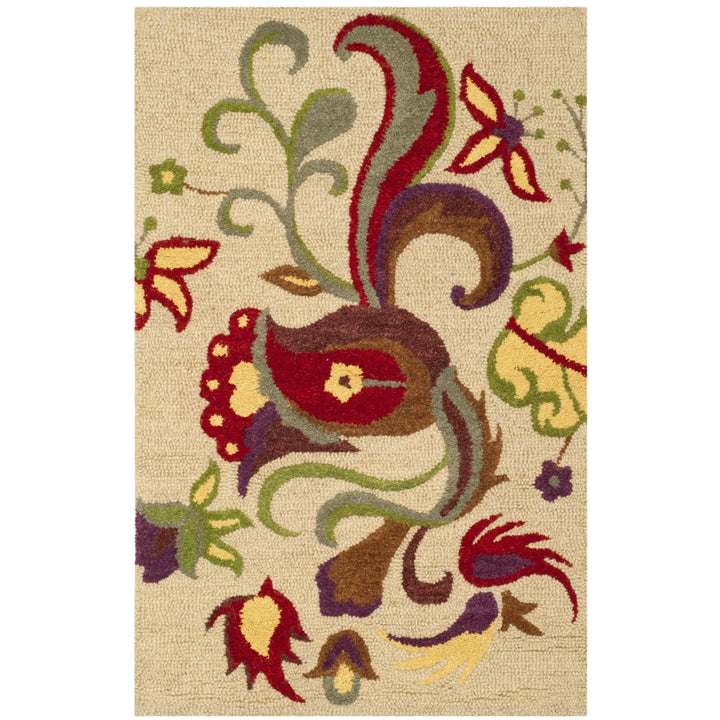 SAFAVIEH Blossom BLM680A Hand-hooked Beige / Multi Rug Image 1