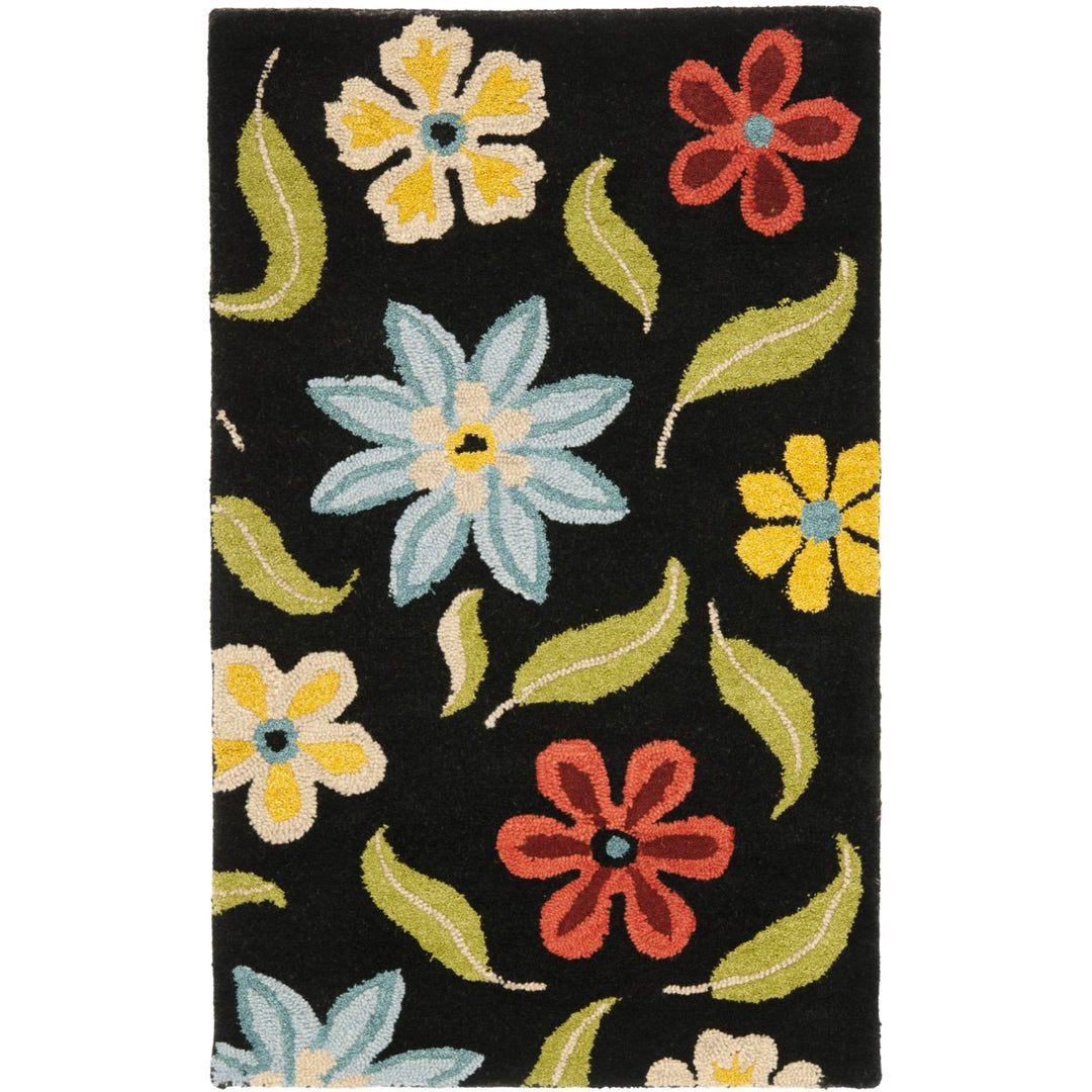 SAFAVIEH Blossom BLM678B Hand-hooked Black / Multi Rug Image 9