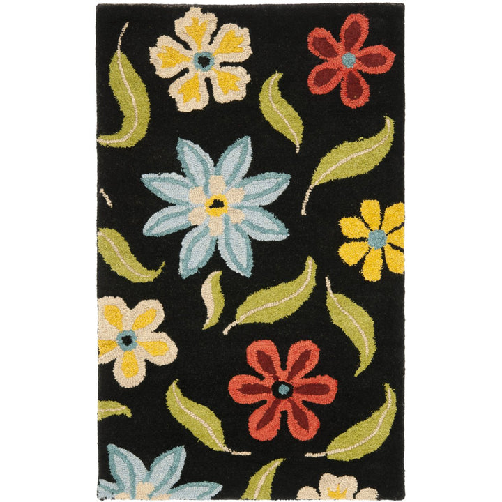 SAFAVIEH Blossom BLM678B Hand-hooked Black / Multi Rug Image 1