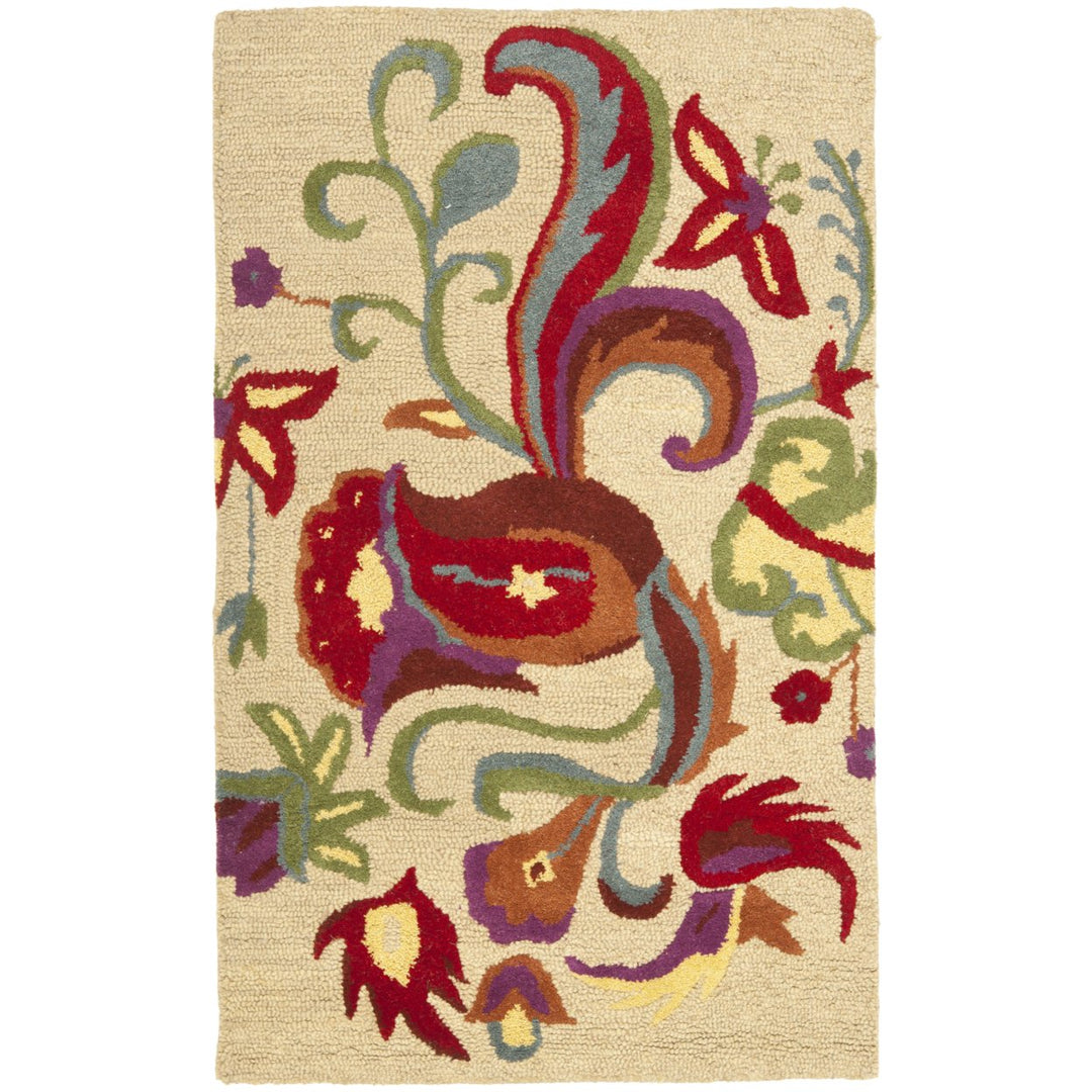 SAFAVIEH Blossom BLM680A Hand-hooked Beige / Multi Rug Image 1