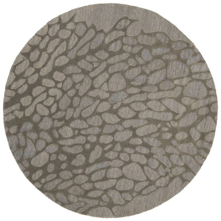 SAFAVIEH Blossom BLM695B Hand-hooked Grey / Grey Rug Image 4