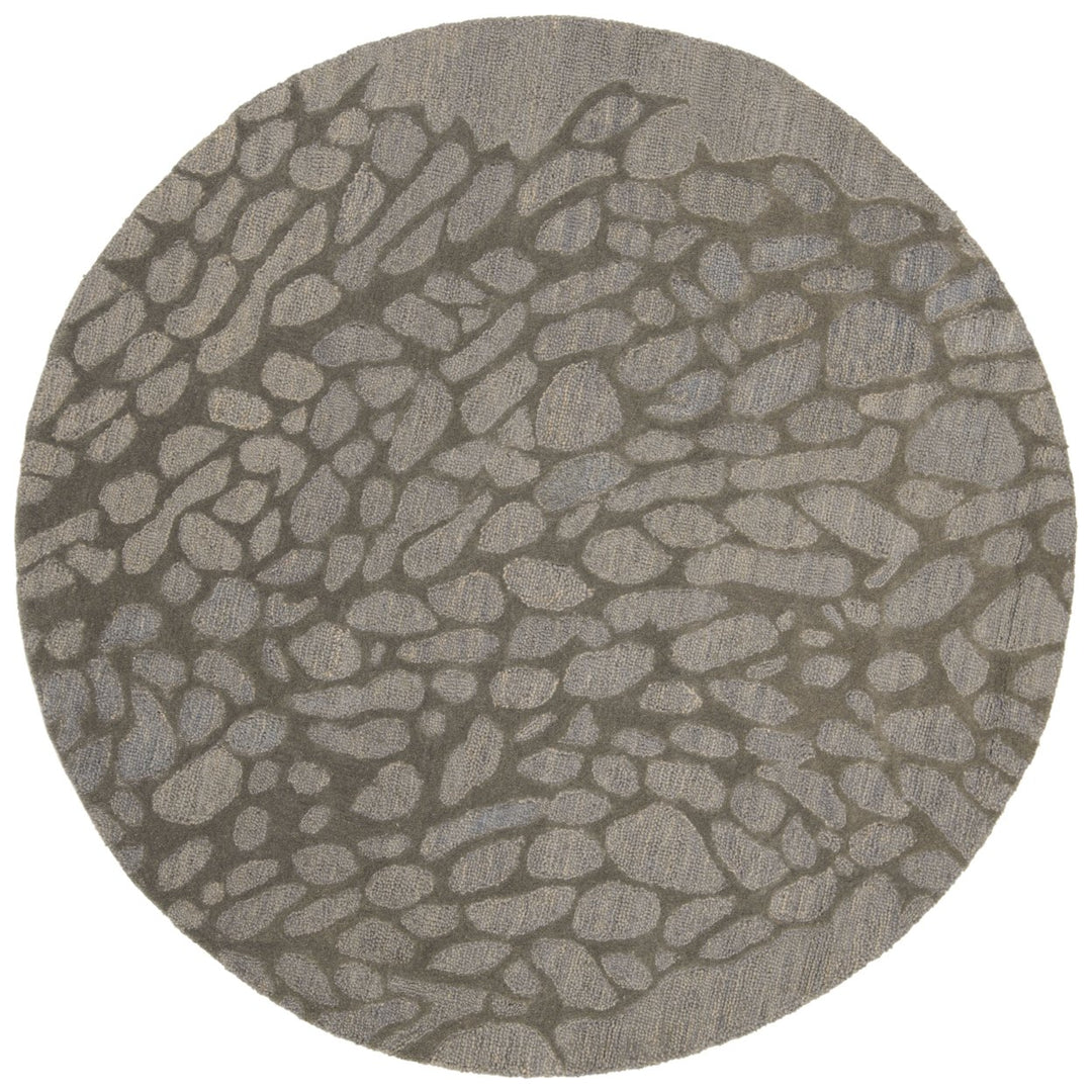 SAFAVIEH Blossom BLM695B Hand-hooked Grey / Grey Rug Image 1