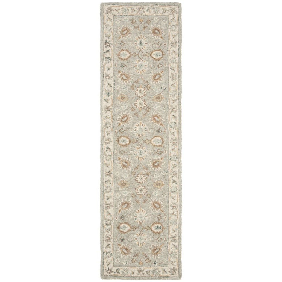 SAFAVIEH Blossom BLM702M Handmade Aqua / Ivory Rug Image 5