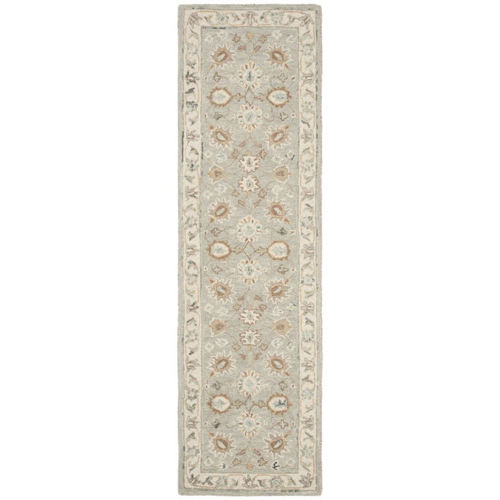 SAFAVIEH Blossom BLM702M Handmade Aqua / Ivory Rug Image 5