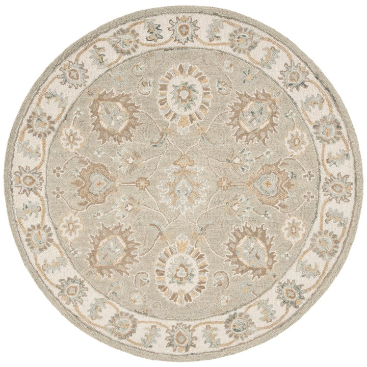 SAFAVIEH Blossom BLM702W Handmade Sage / Ivory Rug Image 1