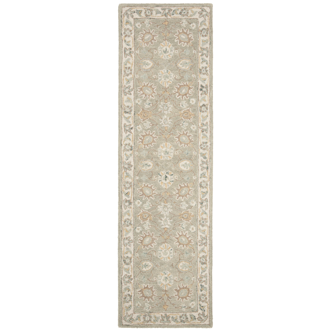 SAFAVIEH Blossom BLM702W Handmade Sage / Ivory Rug Image 5