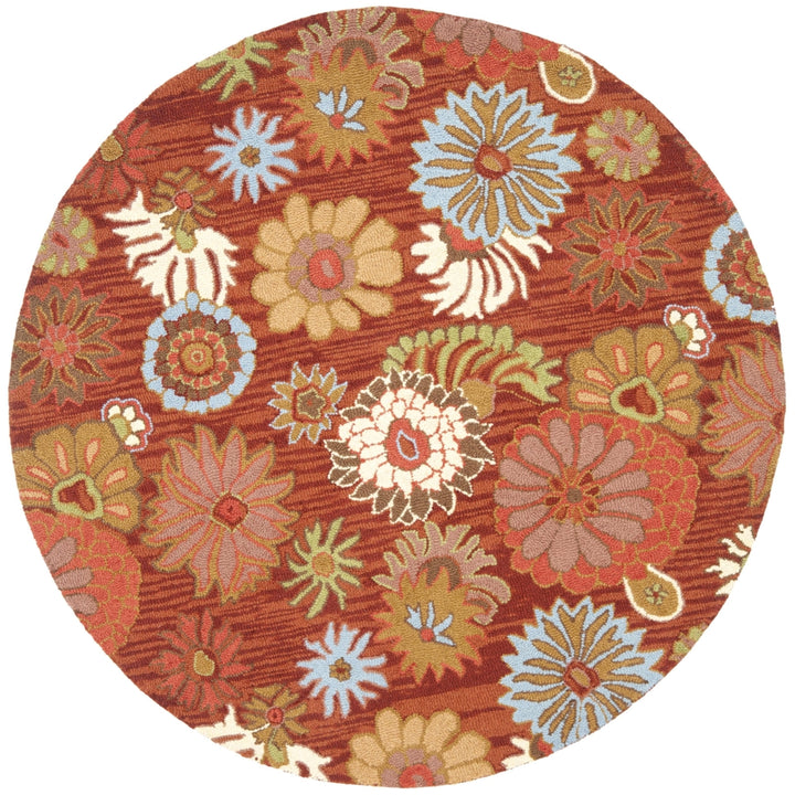 SAFAVIEH Blossom BLM731B Hand-hooked Red / Multi Rug Image 4