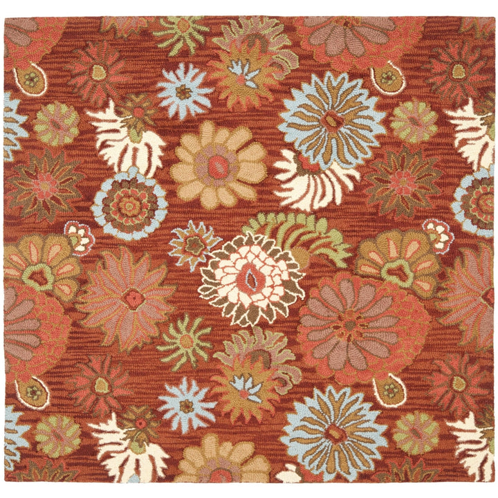 SAFAVIEH Blossom BLM731B Hand-hooked Red / Multi Rug Image 6