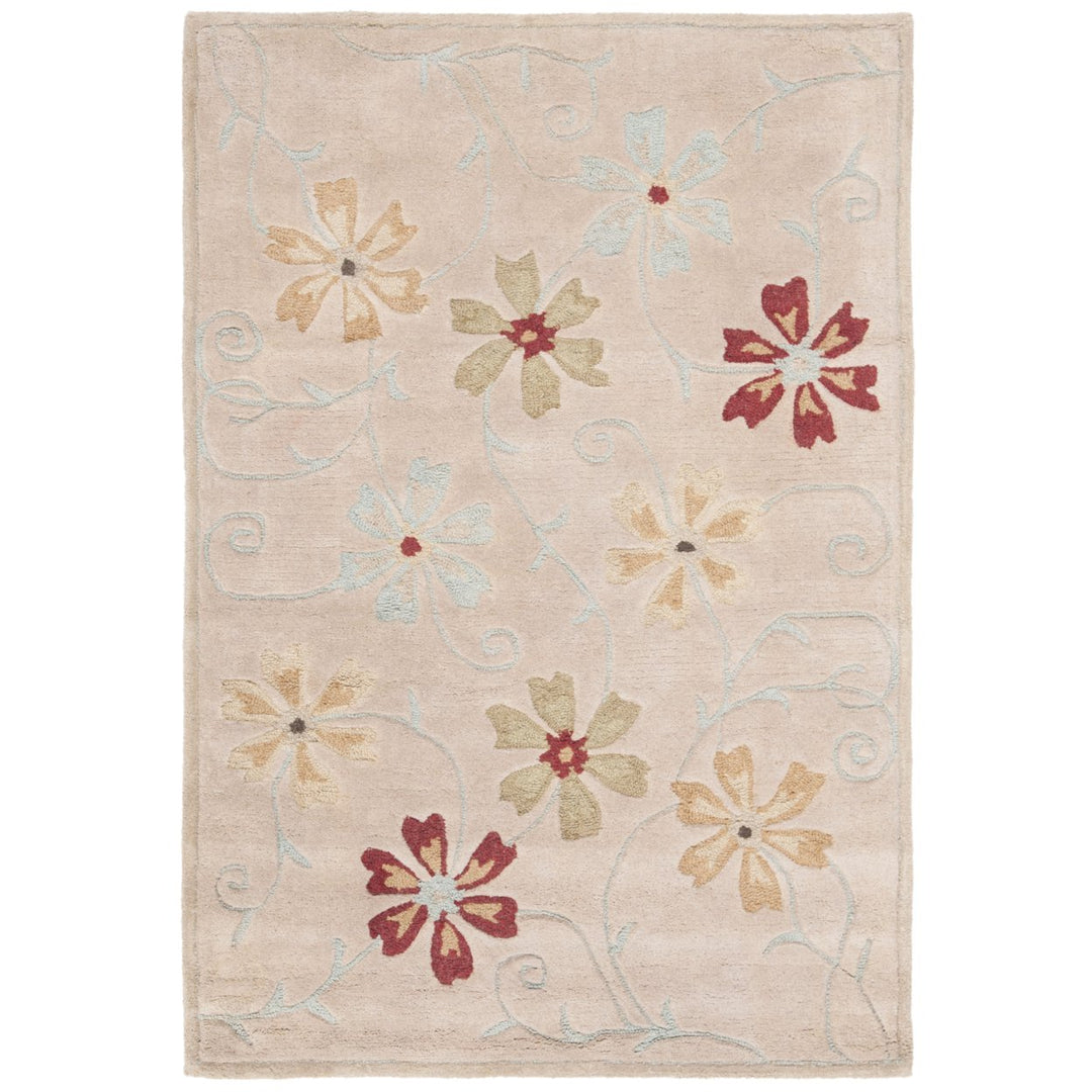 SAFAVIEH Blossom BLM784C Hand-hooked Beige / Multi Rug Image 1