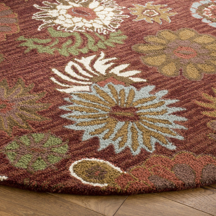 SAFAVIEH Blossom BLM731B Hand-hooked Red / Multi Rug Image 7