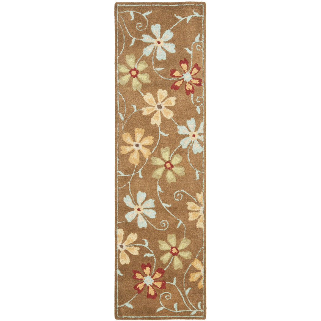 SAFAVIEH Blossom BLM784B Hand-hooked Camel / Multi Rug Image 5