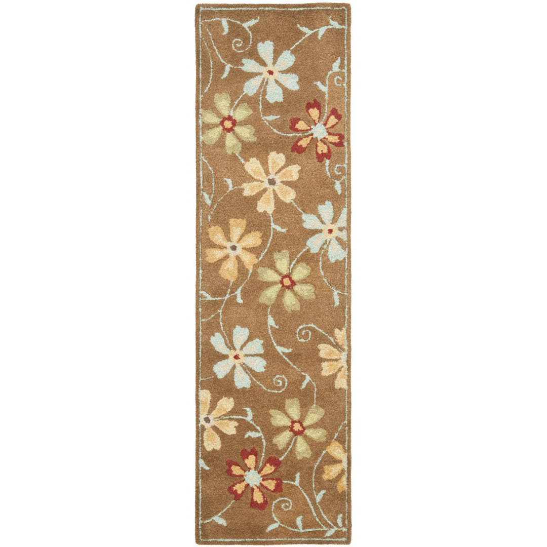 SAFAVIEH Blossom BLM784B Hand-hooked Camel / Multi Rug Image 1