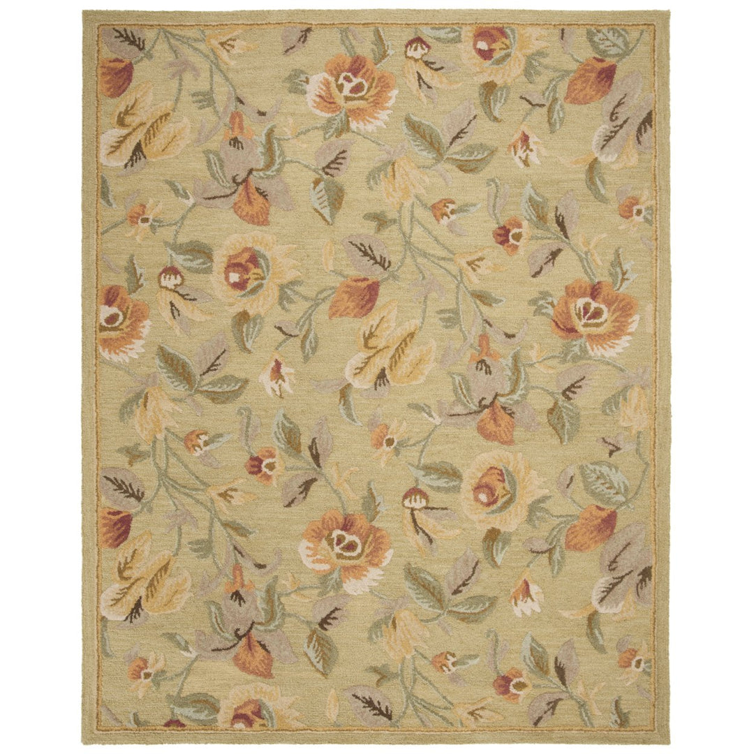 SAFAVIEH Blossom BLM785A Hand-hooked Green / Multi Rug Image 1