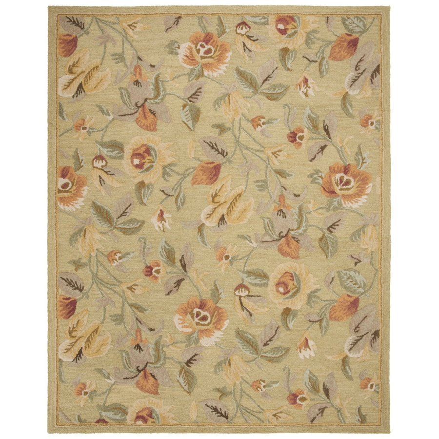 SAFAVIEH Blossom BLM785A Hand-hooked Green / Multi Rug Image 1