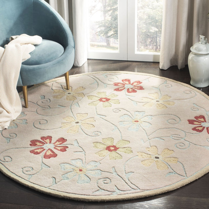 SAFAVIEH Blossom BLM784C Hand-hooked Beige / Multi Rug Image 8