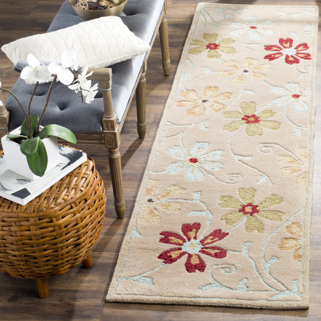 SAFAVIEH Blossom BLM784C Hand-hooked Beige / Multi Rug Image 9