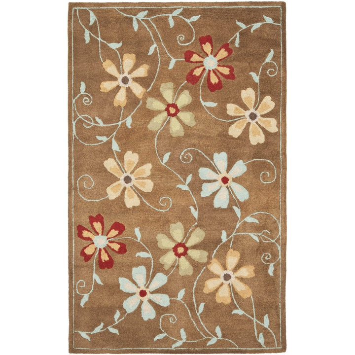 SAFAVIEH Blossom BLM784B Hand-hooked Camel / Multi Rug Image 10