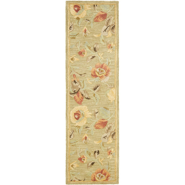 SAFAVIEH Blossom BLM785A Hand-hooked Green / Multi Rug Image 5