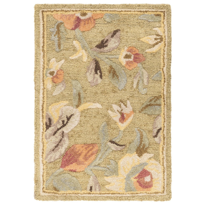 SAFAVIEH Blossom BLM785A Hand-hooked Green / Multi Rug Image 8