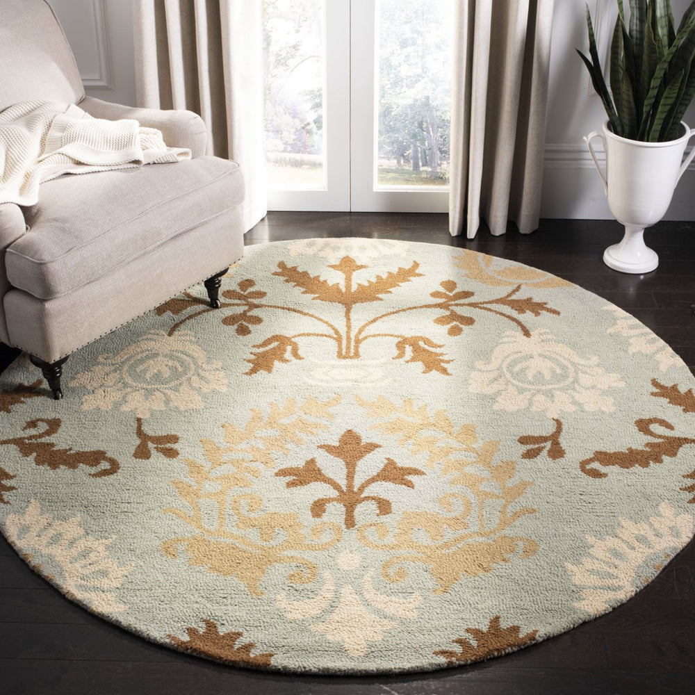 SAFAVIEH Blossom BLM787A Hand-hooked Blue / Multi Rug Image 2