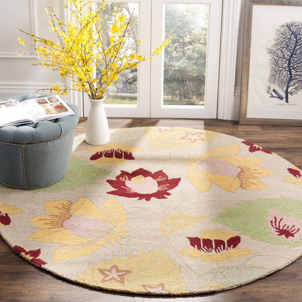 SAFAVIEH Blossom BLM786A Hand-hooked Ivory / Multi Rug Image 2