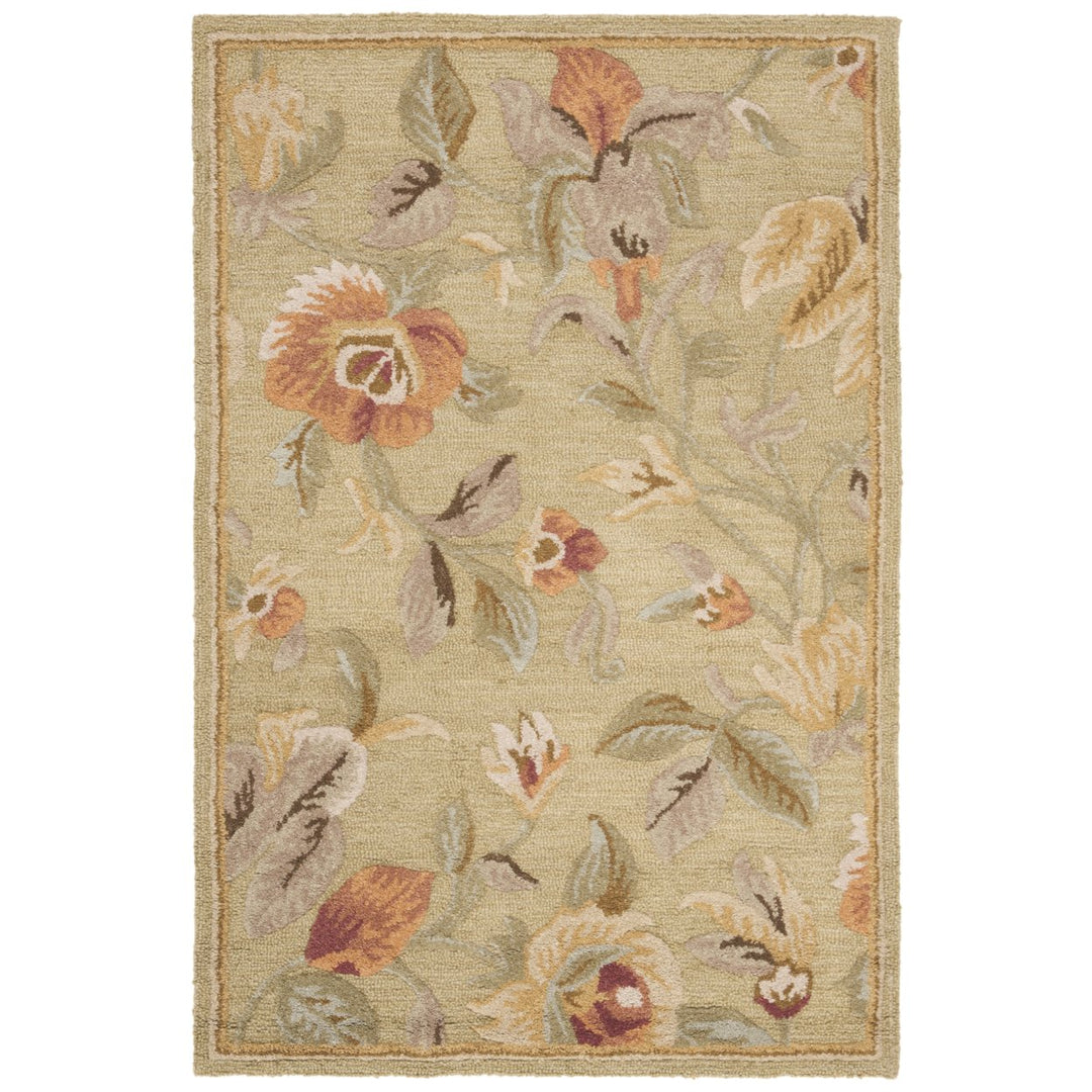 SAFAVIEH Blossom BLM785A Hand-hooked Green / Multi Rug Image 9