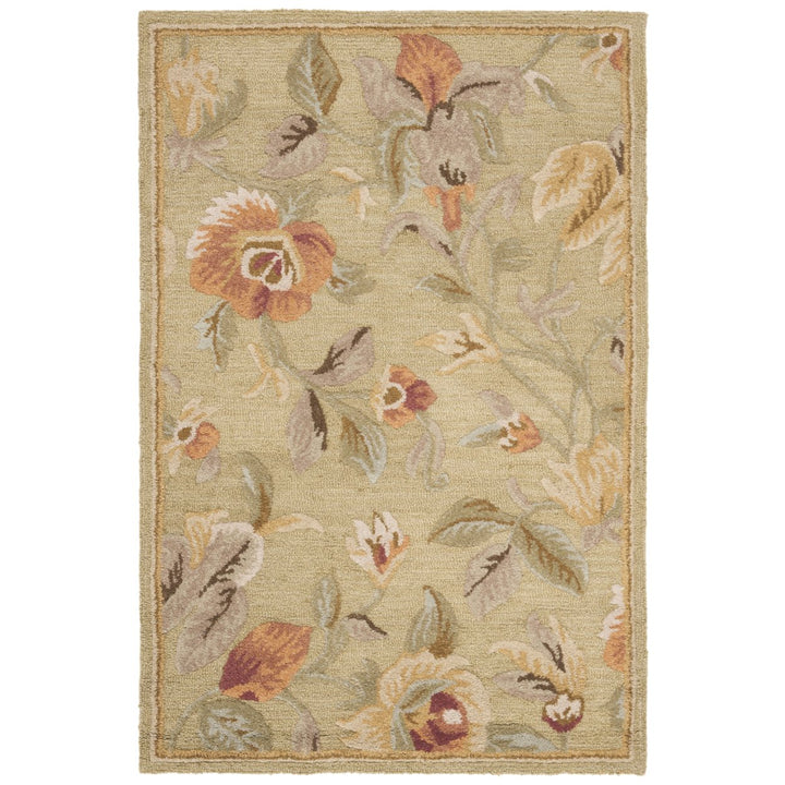 SAFAVIEH Blossom BLM785A Hand-hooked Green / Multi Rug Image 9