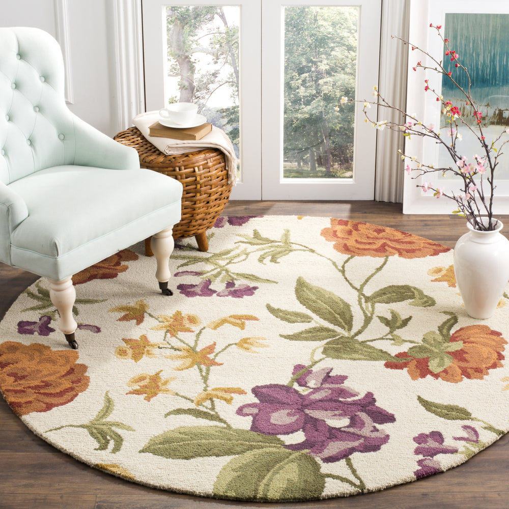 SAFAVIEH Blossom BLM788B Hand-hooked Ivory / Multi Rug Image 2