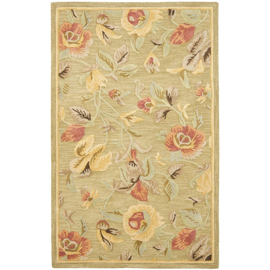 SAFAVIEH Blossom BLM785A Hand-hooked Green / Multi Rug Image 10