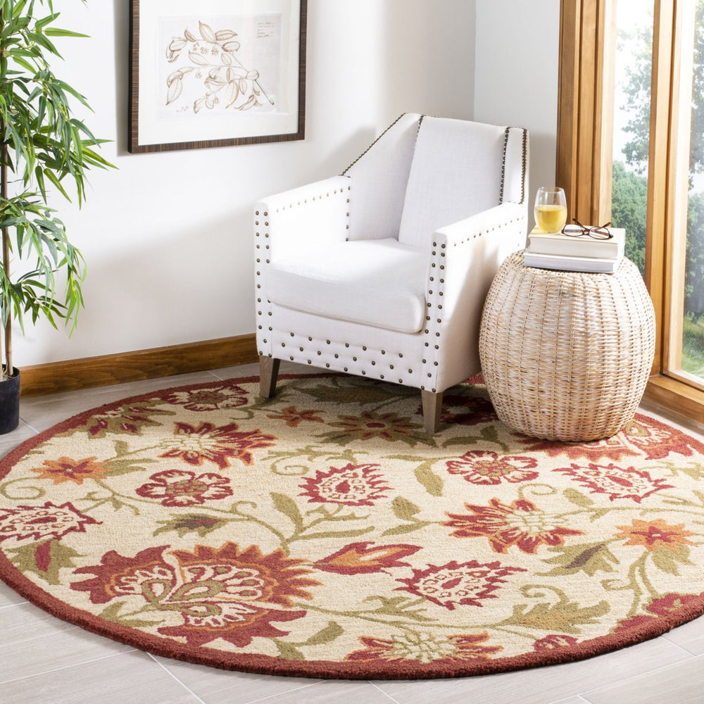 SAFAVIEH Blossom BLM862A Hand-hooked Beige / Multi Rug Image 2