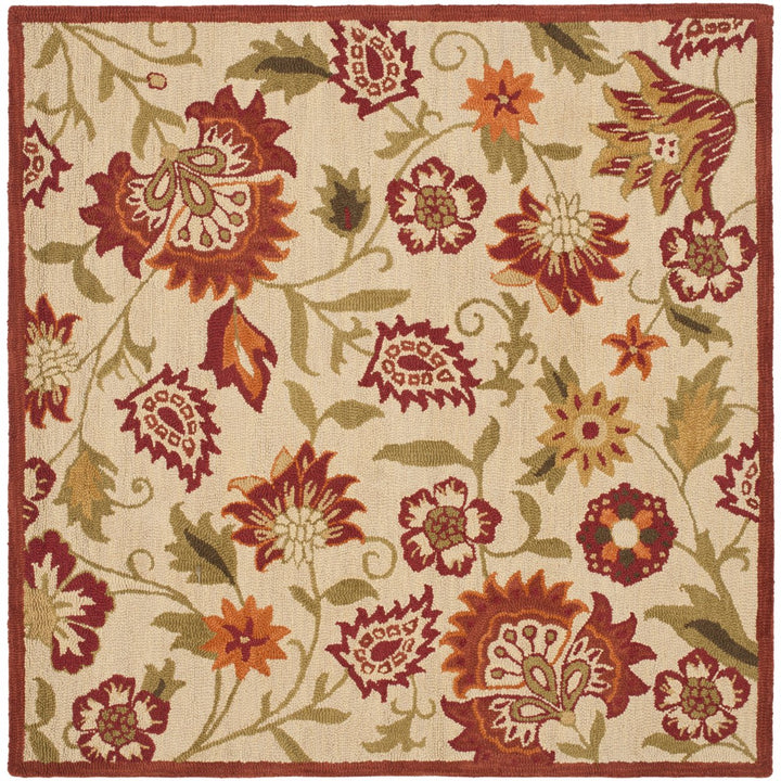 SAFAVIEH Blossom BLM862A Hand-hooked Beige / Multi Rug Image 6