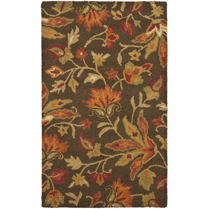 SAFAVIEH Blossom BLM861A Hand-hooked Brown / Multi Rug Image 9