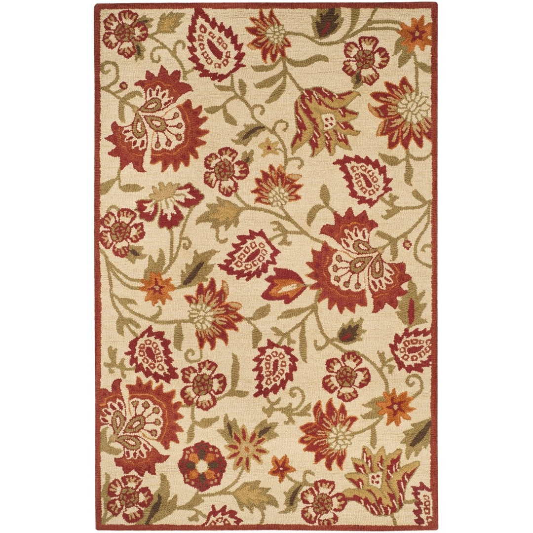 SAFAVIEH Blossom BLM862A Hand-hooked Beige / Multi Rug Image 10