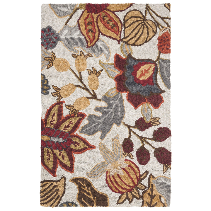 SAFAVIEH Blossom BLM863A Hand-hooked Blue / Multi Rug Image 3