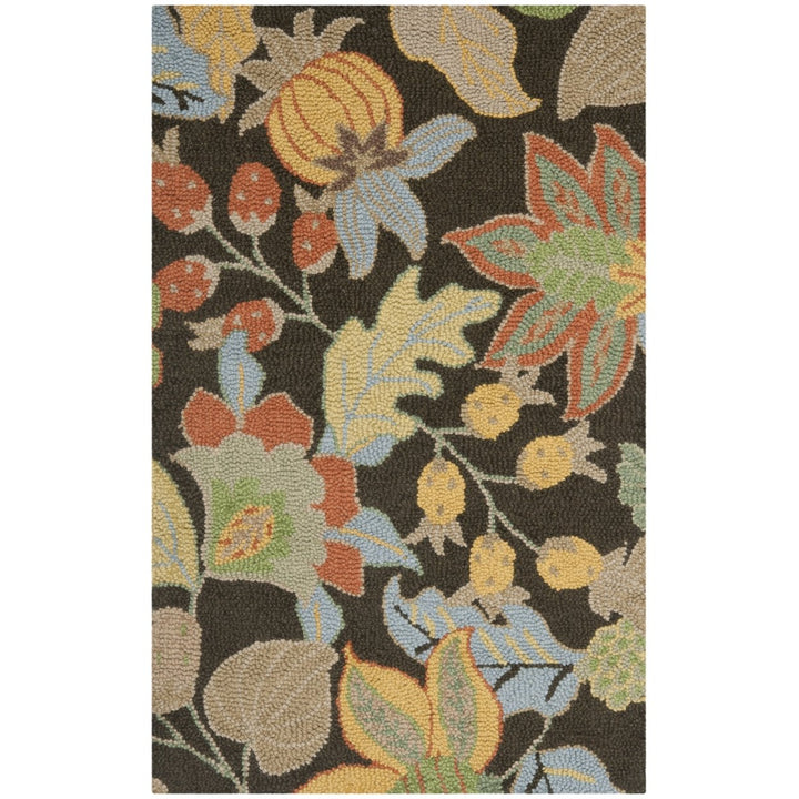 SAFAVIEH Blossom BLM863C Hand-hooked Black / Multi Rug Image 7