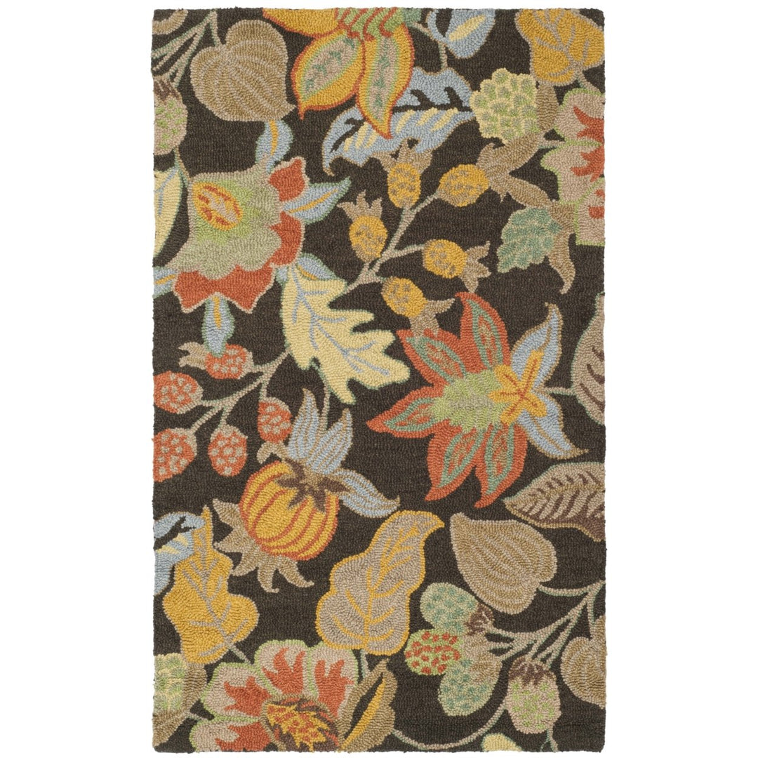 SAFAVIEH Blossom BLM863C Hand-hooked Black / Multi Rug Image 8