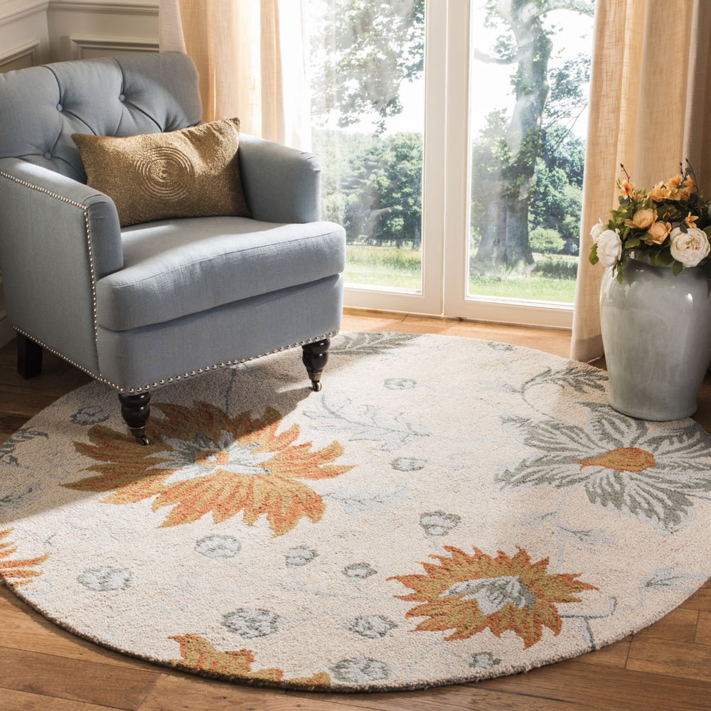 SAFAVIEH Blossom BLM865A Hand-hooked Ivory / Multi Rug Image 2