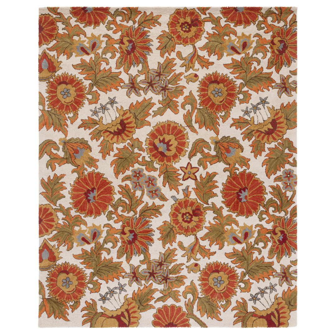 SAFAVIEH Blossom BLM912C Hand-hooked Beige / Multi Rug Image 1