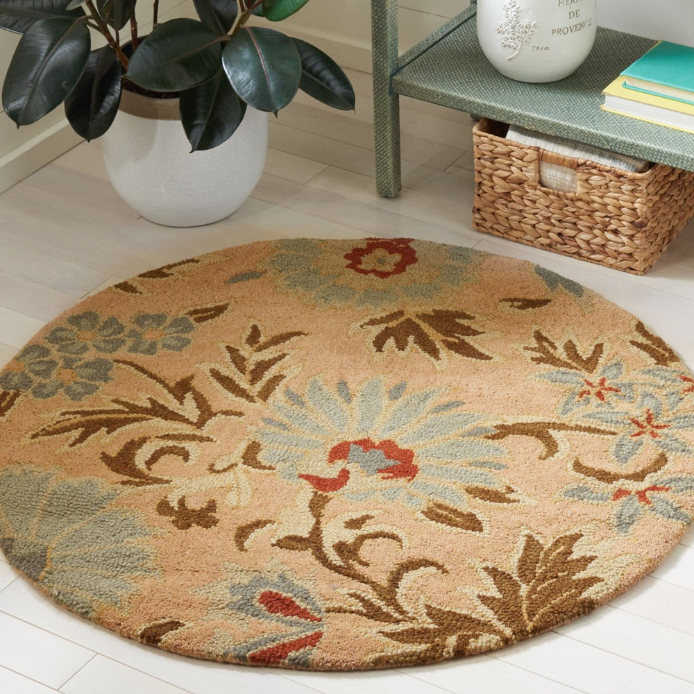 SAFAVIEH Blossom BLM912C Hand-hooked Beige / Multi Rug Image 2