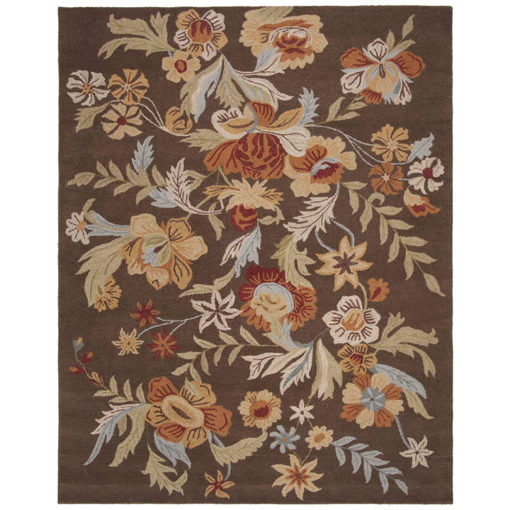 SAFAVIEH Blossom BLM915A Hand-hooked Brown / Multi Rug Image 1