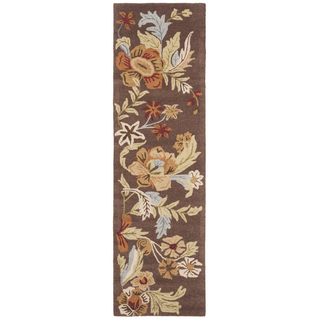 SAFAVIEH Blossom BLM915A Hand-hooked Brown / Multi Rug Image 3