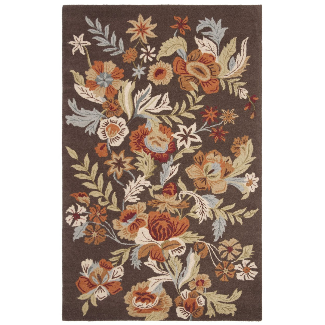 SAFAVIEH Blossom BLM915A Hand-hooked Brown / Multi Rug Image 5