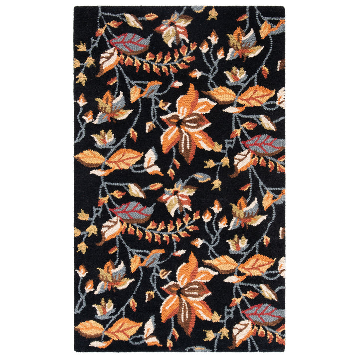 SAFAVIEH Blossom BLM913B Hand-hooked Black / Multi Rug Image 10