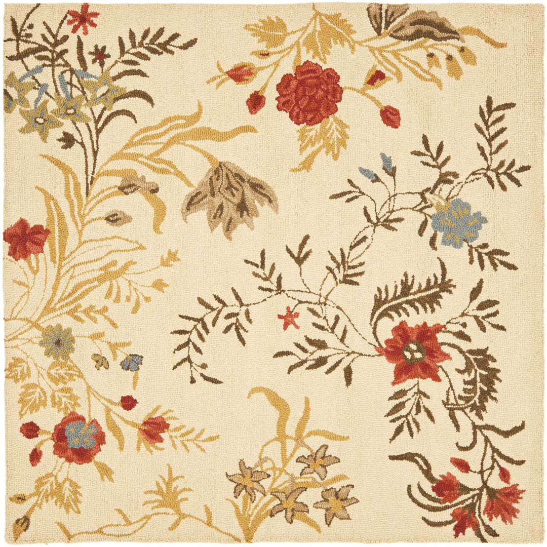 SAFAVIEH Blossom BLM916A Hand-hooked Beige / Multi Rug Image 6