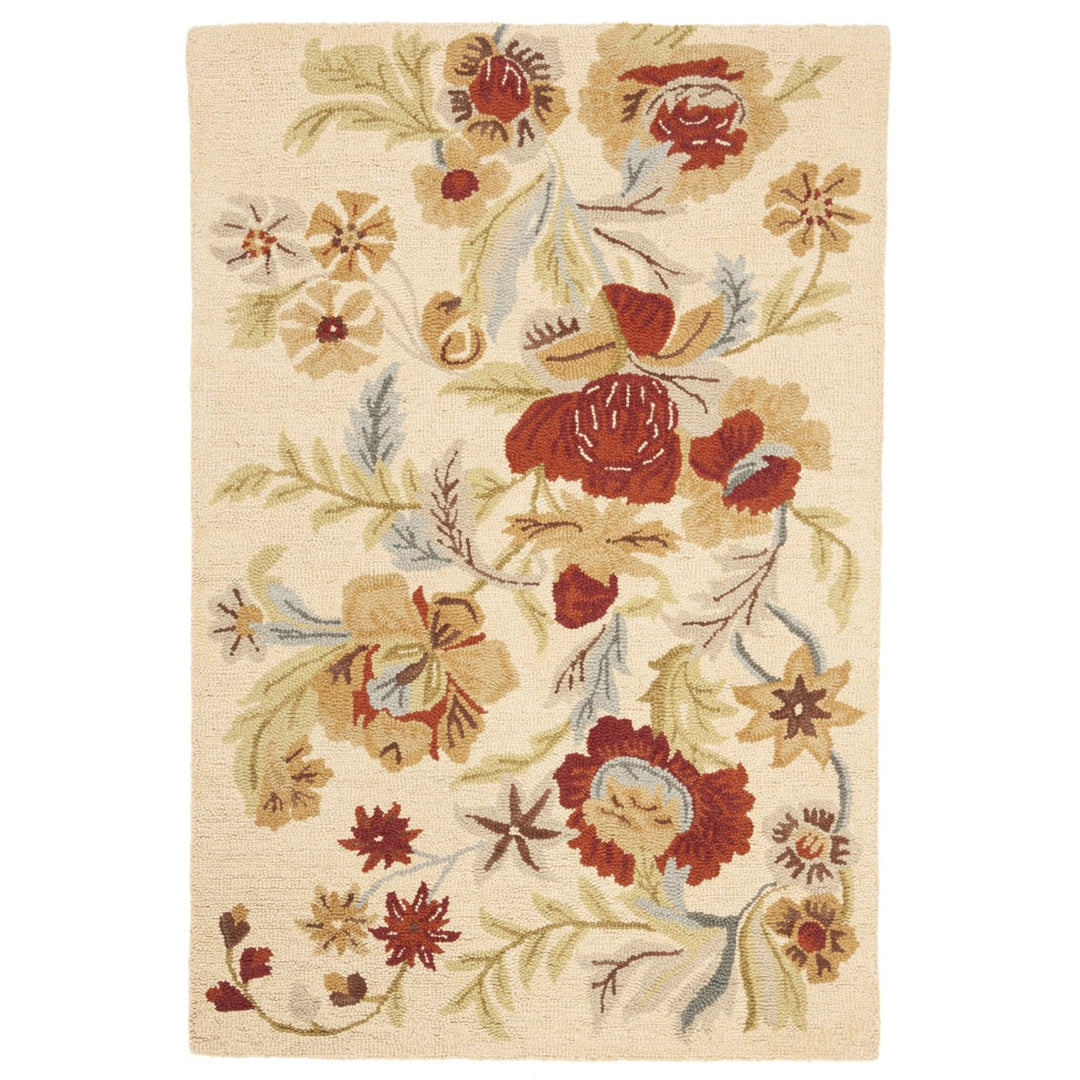 SAFAVIEH Blossom BLM915B Hand-hooked Beige / Multi Rug Image 9