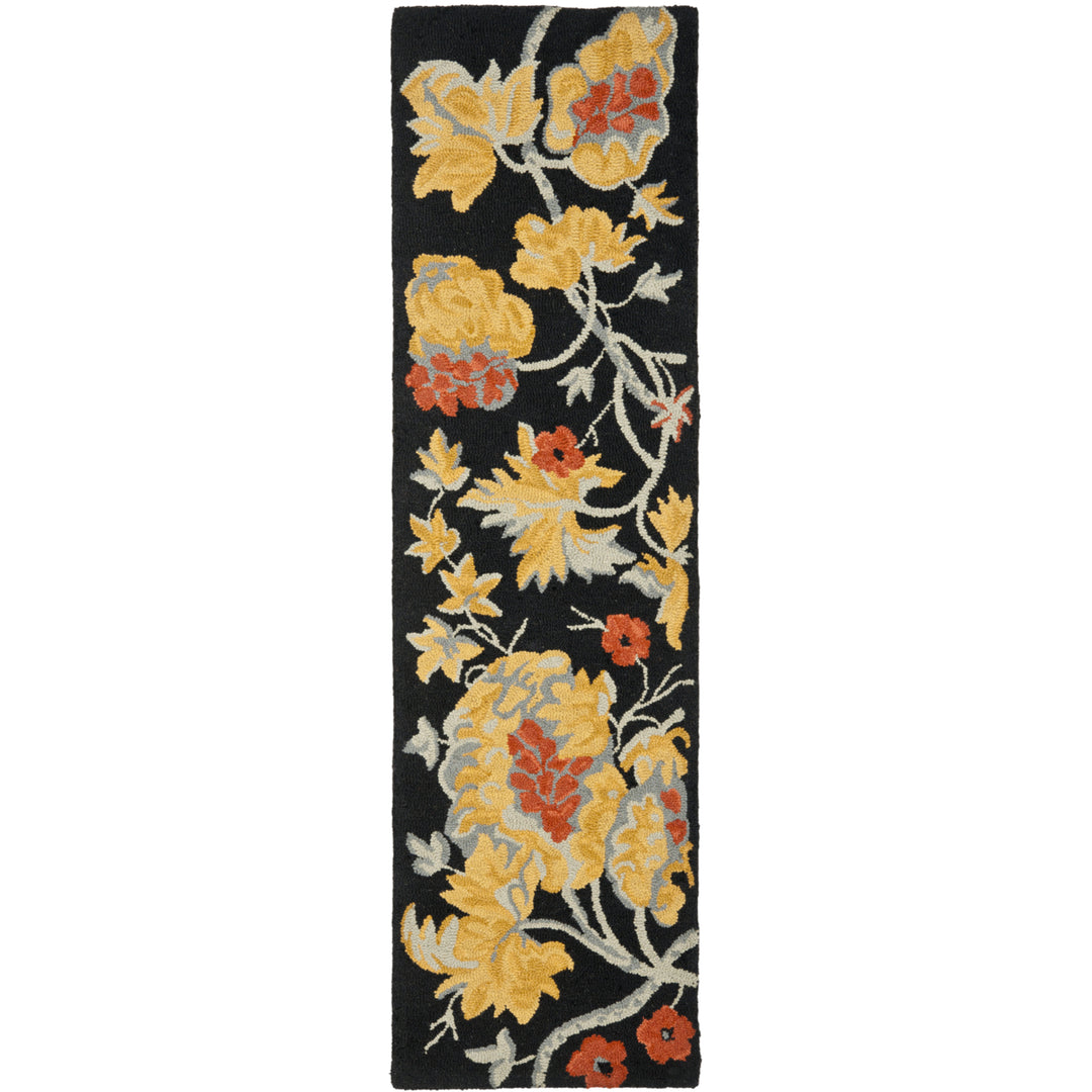 SAFAVIEH Blossom BLM918A Hand-hooked Black / Multi Rug Image 5