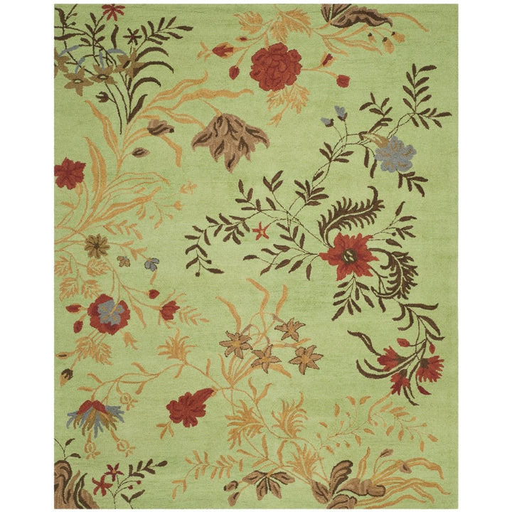 SAFAVIEH Blossom BLM919A Light Green / Multi Rug Image 1