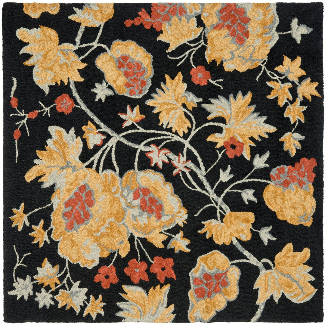 SAFAVIEH Blossom BLM918A Hand-hooked Black / Multi Rug Image 6